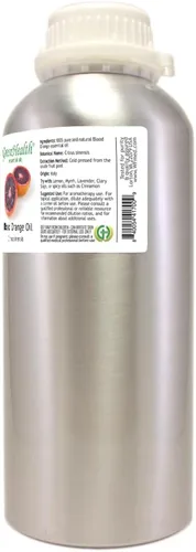 Vista 3 de Aceite esencial de naranja sanguina – 32 fl oz (32.0 fl oz) botella de aluminio con tapa de tapón – Aceite esencial 100% puro – GreenHealth
