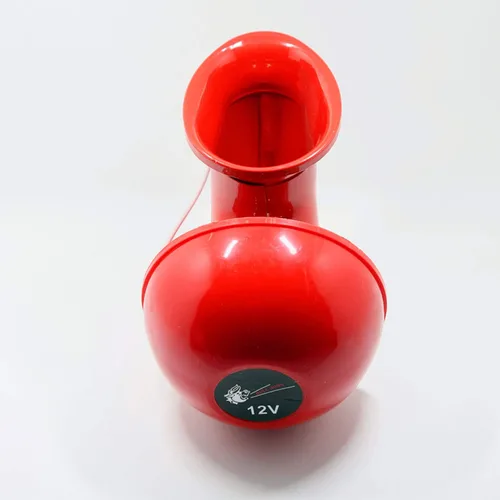 Vista 7 de Bocina de toro eléctrica – Altavoz de 150 db, rojo, metal, súper fuerte para vehículos, camiones, automóviles y más de 12 V
