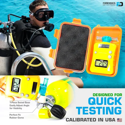 Vista 4 de Analizador de Oxígeno de FORENSICS 0%-100% con resolución 0.1% Buceo, Nitrox, Buceadores Caja resistente al agua