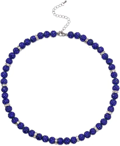 Vista 29 de Collar de béisbol – Collar de colección de hielo con cuentas de arcilla brillante con purpurina para hombres y niños, regalos geniales