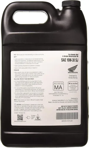 Vista 2 de Aceite para motor Honda Pro Honda GN4 - 10W30 - 1 galón