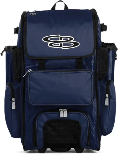 Vista 108 de Boombah Rolling Superpack - Bolsa para equipo de béisbol/sóftbol, varios colores, mango telescópico y capacidad para 4 murciélagos, versión