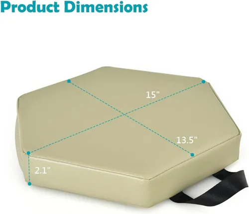 Vista 5 de KOTEK 6 cojines de suelo para niños de 15 pulgadas con asas, asientos circulares de espuma gruesa, asientos suaves y flexibles para aula, primaria