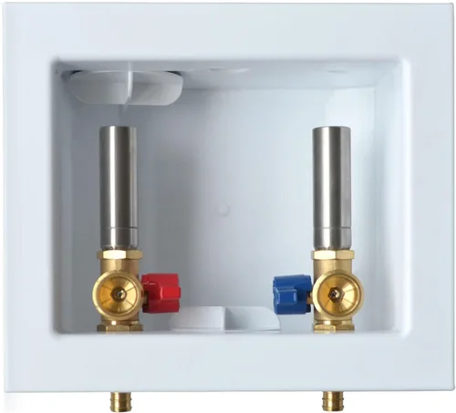 Vista 8 de TTFLEX - Caja de salida para lavadora 1/2" MIP/Sweat x 3/4" MHT, válvula de giro de 1/4 Washing Machine Valve Box, Lead-Free Brass Valves, CUPC