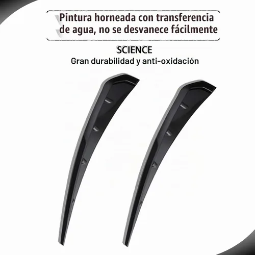 Vista 5 de Miytsya 2 PCS Rejillas de Ventilación Laterales para Guardabarros de Coche, Alerón de Fibra de Carbono ABS, Calcomanías Decorativas