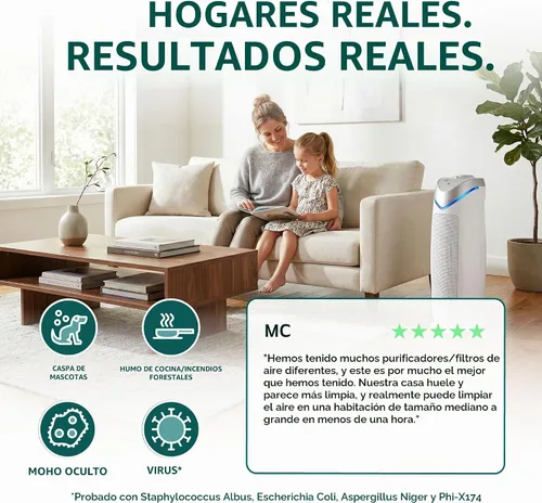 Vista 3 de GermGuardian Purificador de aire HEPA – Purificador de aire para habitación grande para dormitorio, oficina, dormitorio y hogar – Filtros de caspa