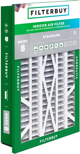 Vista 14 de Filterbuy Filtro de aire 10x17x2 MERV 8 Essential Dust & Allergy Defense (paquete de 1), filtros exteriores plisados electrostáticos para sistema