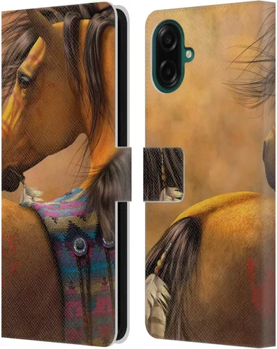 Vista 14 de Head Case Designs Officially Licensed Laurie Prindle A Morgan Christmas Western Stallion Leather Wallet Case Compatible with Samsung Galaxy A07 4G