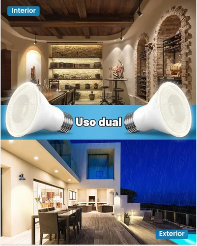 Vista 5 de PAR20 Bombilla LED 7W Multicolor, varios tamaños