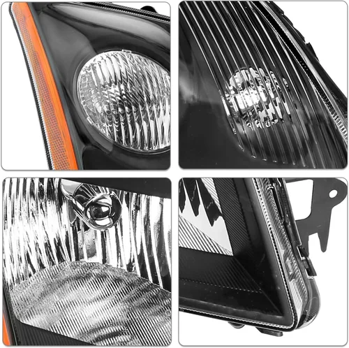 Vista 4 de SOCKIR Conjunto de faros delanteros compatible con bombillas Nissan Sentra 2007-2009 incluidas, faro negro para el lado del pasajero y del conductor