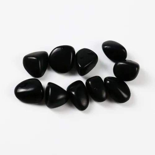 Vista 4 de Piedras de obsidiana negra natural pulida, cristales y piedras curativas de cuarzo a granel para Wicca, Reiki, energía curativa, piedras de chakras