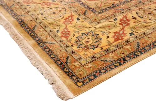 Vista 5 de Pasargad Home Baku Collection - Alfombra anudada a mano color camello/camello 100% lana, 7 pies 11 pulgadas x 10 pies 0 pulgadas