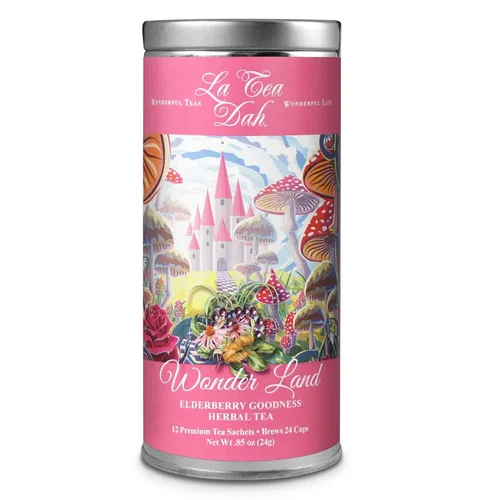 Vista 9 de Tés para niños de flores de manzana dulce de La Tea Dah, Té de Rooibos y canela de manzana para niños, sin cafeína, tés afrutados para pequeñas
