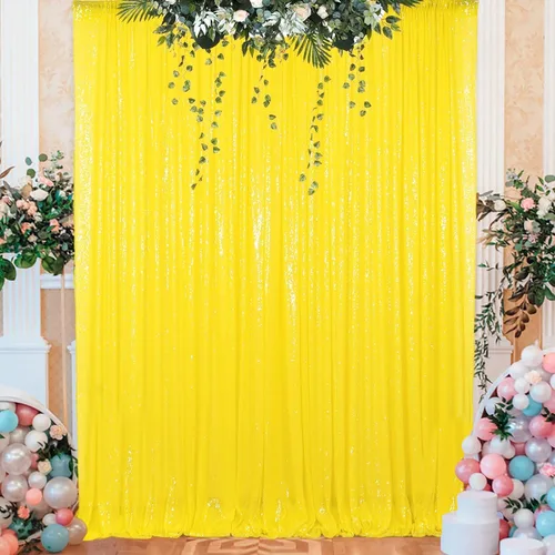 Vista 19 de ShinyBeauty Cortinas de lentejuelas 2 paneles de 2 x 8 pies, cortinas de fondo de fiesta verde azulado con purpurina para bodas, Navidad, Año Nuevo