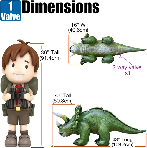 Vista 6 de Triceratops inflable