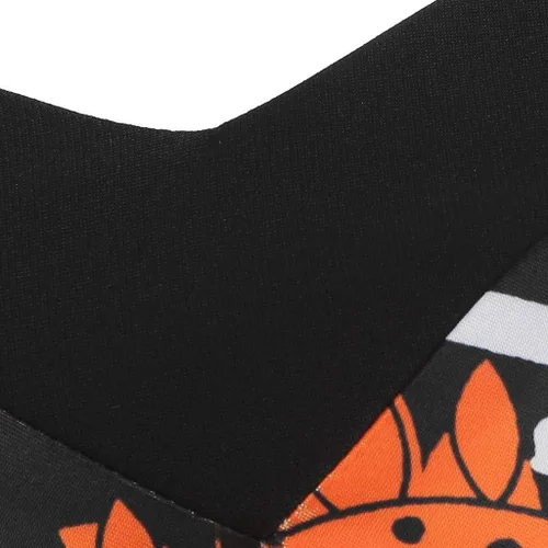 Vista 4 de Vestido de moda con estampado asimétrico de girasol para mujer, talla grande, vestido largo de dama de honor burdeos