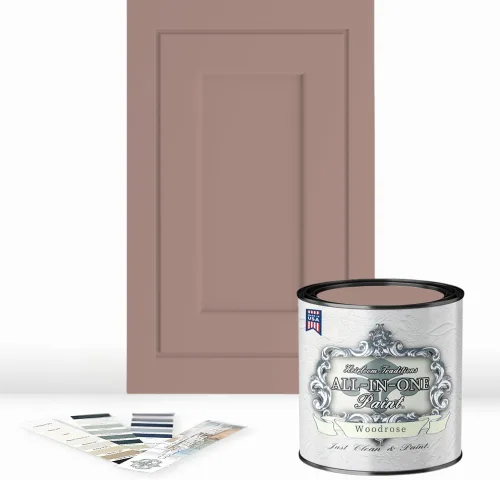 Vista 156 de Pintura TODO EN UNO, Abbey (gris cálido), Muestra de 8oz - Pintura duradera para gabinetes y muebles. Imprimación y capa superior incorporadas,
