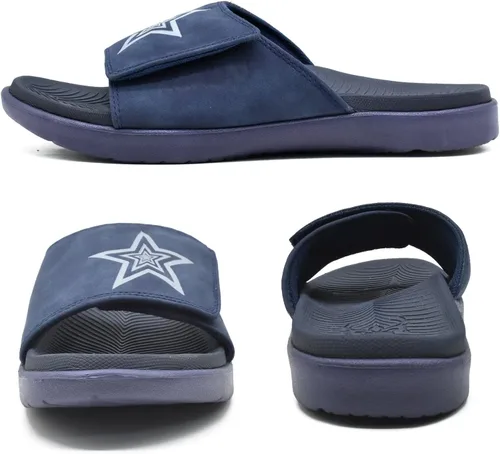Vista 6 de KuaiLu Sandalias deportivas para hombre con cojín suave y soporte de arco para fascitis plantar, puntera abierta, ajustables, para interiores