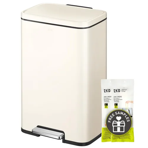 Vista 15 de EKO Madison - Cubo de basura de acero inoxidable cepillado de 1.6 galones o 6 litros, cubo de basura o cubo de reciclaje, forro interior extraíble