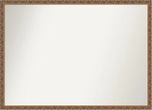 Vista 172 de Amanti Art Espejo de baño de bronce para sobre fregadero, 29 x 19 pulgadas, espejo rectangular de bronce antiguo, marco de madera tradicional