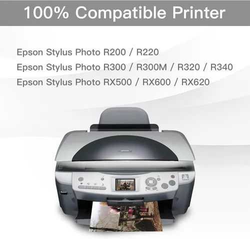 Vista 2 de BeOne Cartuchos de tinta T048 remanufacturados de repuesto para Epson 48 T048 para usar con impresora Epson Stylus Photo R200 R220 R300 R300M R320
