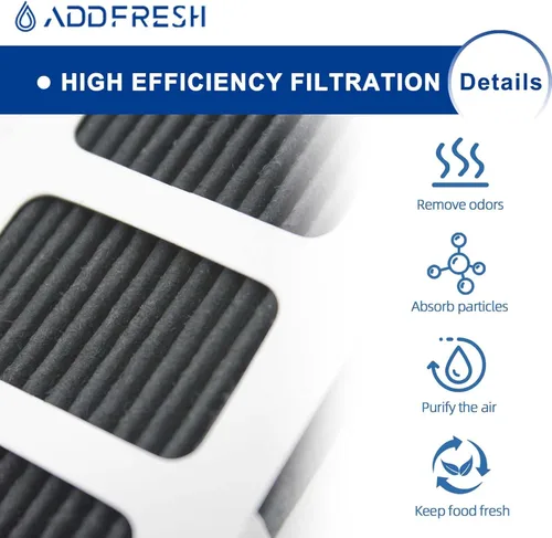 Vista 4 de Filtro de aire de repuesto para refrigerador compatible con filtros Paultra2 Frigidaire PureAir Ultra 2 - Pure Air Ultra 2 - Pureair Ultra ii