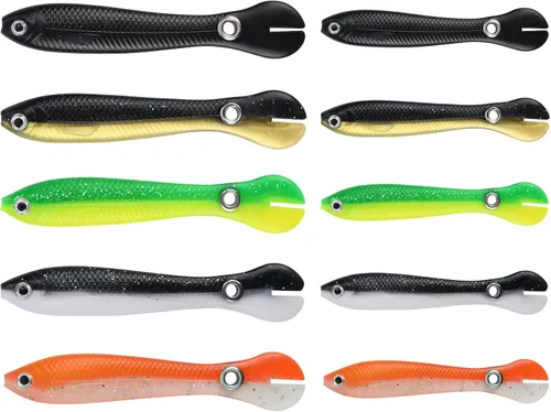 Vista 8 de Ainiv Bionic - Señuelo de pesca, suave kit de señuelos de pesca biónicos creativos y realistas, accesorio de pesca para agua dulce y salada