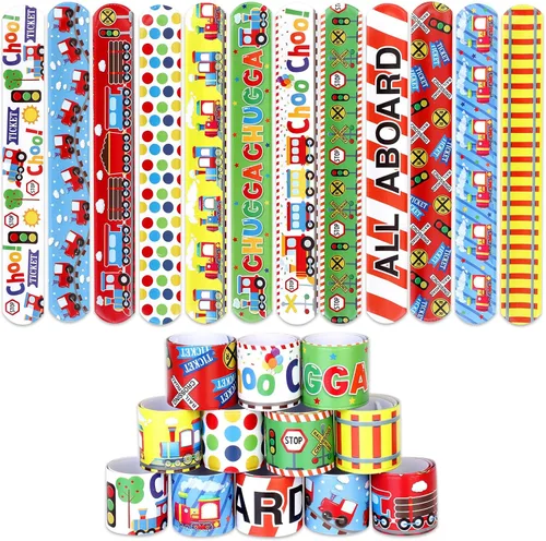 Vista 12 de Serencatcher 48pcs Slap Bracelets Party Favors for Birthday Baby Shower Party Supplies Gifts