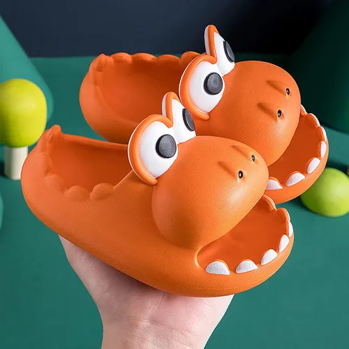 Vista 5 de JOYEAR Dinosaur Slippers with Children's Summer Sandals, Beach Swimming Pool Non-slip Water Shoes, Indoor and Outdoor Cute Big Mouth Light Slippers