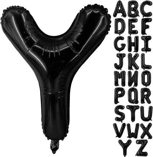 Vista 13 de Lovoir Globos grandes de 40 pulgadas con letras B negras de gran tamaño, globo de helio de aluminio de Mylar para decoración de fiesta