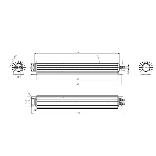 Vista 5 de X-AVION - Enfriador universal de transmisión de disipador de calor de aluminio de doble paso, 18 pulgadas, color negro