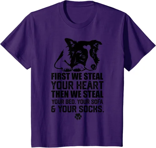 Vista 21 de Border Collie Steal Your Heart Steal Your Bed - Camiseta de sofá, Gris