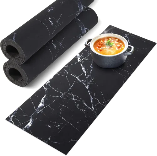 Vista 8 de Tapete de mesa de salvamanteles para platos calientes, 12 x 40 pulgadas, resistente al calor, impermeable, decorativo, para granja, cocina