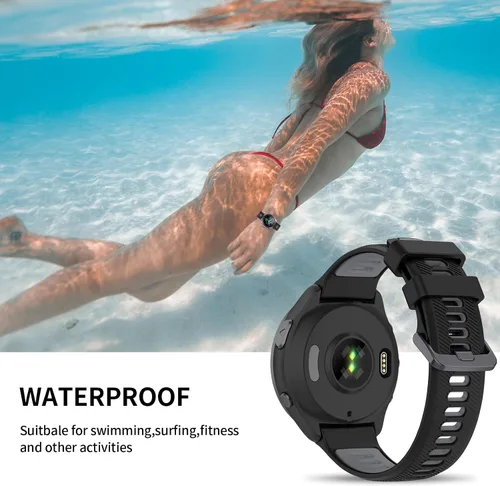 Vista 4 de Replacement Band for Garmin Forerunner 945/935 Watch, Soft Silicone Strap for Garmin Forerunner 935 Running GPS Unit, Band for Garmin 945 Watch