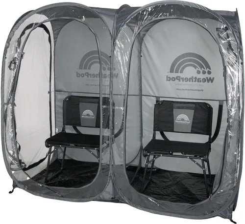 Vista 12 de WeatherPod® Side-by-Side™ 2-4 Person Pop-Up Sports Tent Pod - The Original Shark Tank Instant Setup All-Weather Shelter for Outdoor Sports, Rain