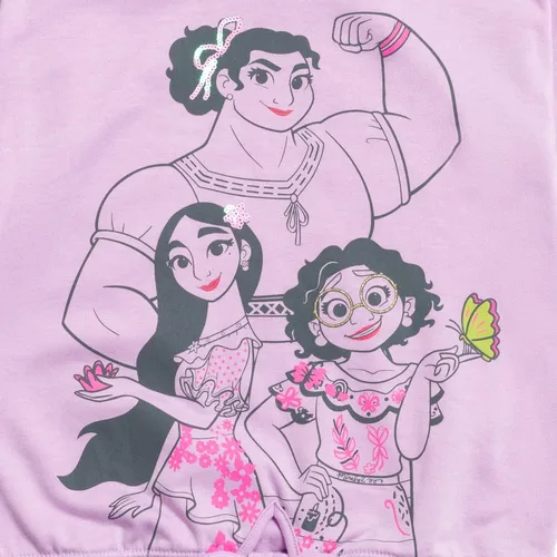 Vista 4 de Disney Encanto Mirabel Luisa Isabela - Conjunto de sudadera con capucha y leggings de forro polar con lentejuelas para niños pequeños a niños grandes