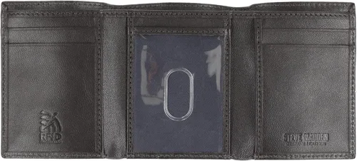 Vista 2 de Steve Madden Billetera triple RFID para hombre con ventana de identificación