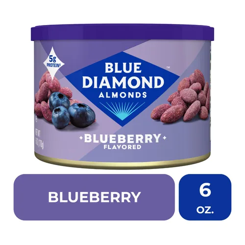 Vista 4 de Blue Diamond Almonds Nueces dulces con sabor a arándano, 6 onzas, paquete de 1