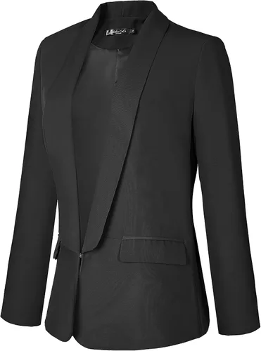 Vista 2 de Urban Coco Womens Work Office Blazer Jacket Open Front Business Casual Suit Jacket