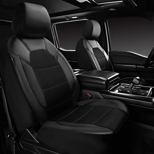Vista 9 de Car Pass - Fundas universales de cuero para asiento de automóvil, se adaptan a la mayoría de automóviles, SUV, camiones y camionetas