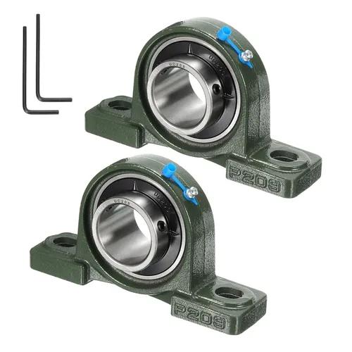 Vista 11 de uxcell 2pcs UCP201 Cojinetes de bloque de almohada de 0.472 in de diámetro propio, base de hierro fundido sólido montado rodamientos de acero cromado