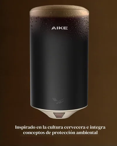 Vista 3 de AIKE Secador de manos Air Foce,UL aprobado 120V 1350W,Bar Pro MatteBlack Negro