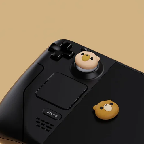 Vista 33 de PlayVital Thumb Grip Caps for Steam Deck LCD, Silicone Thumbsticks Grips Joystick Caps for Steam Deck OLED - Chubby Panda