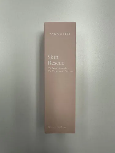 Vista 2 de VASANTI Skin Rescue Serum – 5% niacinamida – Suero facial iluminador, hidratante y refinador de poros – Cuidado de la piel ligero, vegano y sin