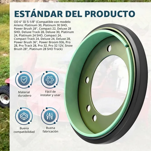 Vista 4 de 5-3103 Disco de accionamiento con forro compatible con cortacésped Sn-apper 7600135YP 5-7337 5-7423 7053103 76-014 7600135