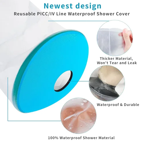 Vista 5 de SUPERNIGHT Funda impermeable para codo infantil para ducha, protector de brazo superior para nadar y bañarse, funda de vendaje hermética