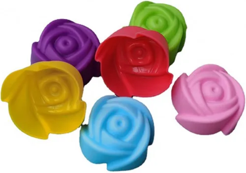 Vista 16 de 36 PCS Moldes para Hornear en Forma de Flor de Silicona Grado Alimenticio Antiadherente Mini Bandejas para Cupcakes, Pudines, Chocolates