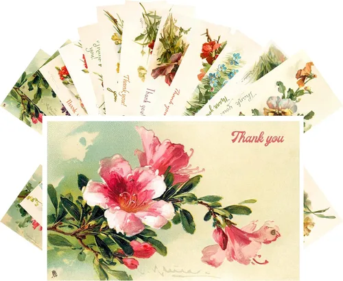 Vista 14 de PIXILUV Johann - Postales vintage (24 unidades), diseño de flores salvajes, jardín, aun vida, arte de pintura de museo antiguo, reimpresión