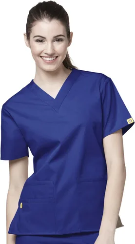 Vista 15 de Wink Origins Bravo-Women's V-Neck Scrub Top Negro