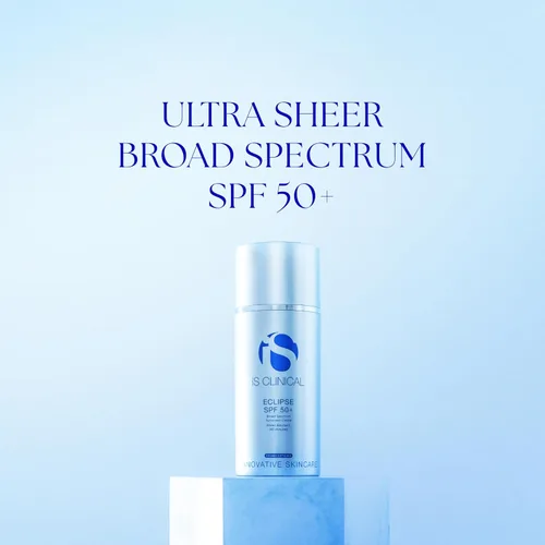 Vista 3 de iS CLINICAL Eclipse SPF 50+ Protector solar, protector solar teñido de óxido de zinc, crema solar ultra transparente no grasa con acabado mate